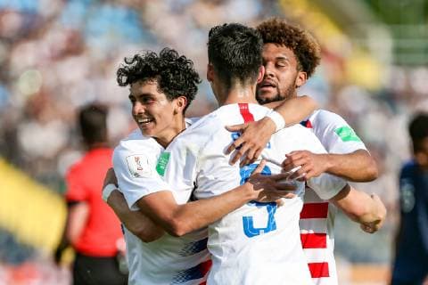 04.06.2019 BYDGOSZCZ UL. GDANSKA (POLAND) PILKA NOZNA (FOOTBALL) MISTRZOSTWA SWIATA W PILCE NOZNEJ DO LAT 20 (FIFA UNDER 20 WORLD CUP) MECZ (GAME) FRANCJARICHARD LEDEZMA, - USARICHARD LEDEZMA, (FRANCERICHARD LEDEZMA, - USA U20) NZ SEBASTIAN SOTO, GOL, BRAMKA, RADOSC, EMOCJE, GESTY FOTO TADEUSZ SKWIOT CYFRASPORT NEWSPIX.PL --- Newspix.pl FRANCE OUT!  20190604TSCS6855