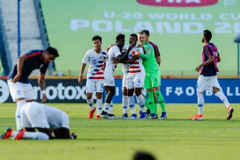 Bydgoszcz, Poland, 04 06 2019, FIFA World Cup Poland 2019, Round of 16, France USA, USA final cheer Defodi 01048 179654 Defodi-048