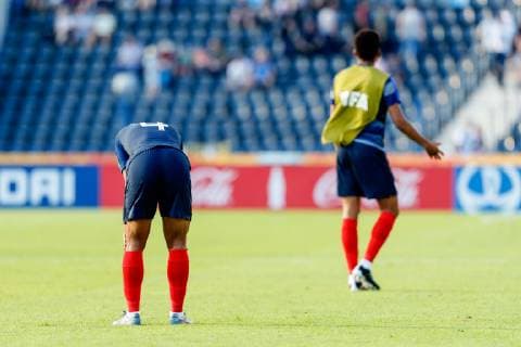 Bydgoszcz, Poland, 04 06 2019, FIFA World Cup Poland 2019, Round of 16, France USA, Boubacar Kamara FRA disappoints Defodi 01048 179658 Defodi-048