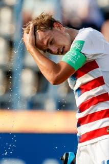 Bydgoszcz, Poland, 04 06 2019, FIFA World Cup Poland 2019, Round of 16, France USA, Paxton Pomykal USA watching Defodi 01048 179666 Defodi-048