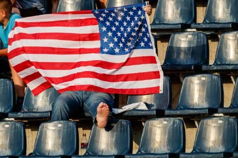 Bydgoszcz, Poland, 04 06 2019, FIFA World Cup Poland 2019, Round of 16, France USA, Fan USA Defodi 01048 179667 Defodi-048