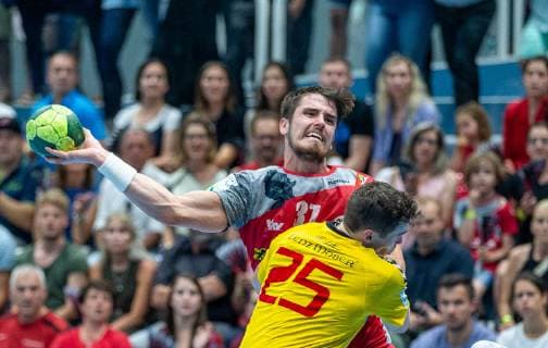 04 06 2019, Sporthalle am See, Hard, AUT, spusu HLA, Alpla HC Hard vs. Moser Medical UHK Krems, final, 4 games, in picture Ivan Horvat Alpha HC Hard during the spusu Handball League Austria final, 4th round match between Union JURI Leoben and Sparkasse Schwaz Handball Tirol at the Sporthalle am See in Hard, Austria on 2019 06 04 EXPA Pictures 2019, PhotoCredit EXPA Rinderer Peter Hard  EX_RIN