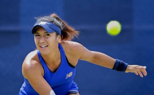 Surbiton Trophy Day Three Heather Watson on her way to beating Evgenlya Rodina of Russia in her first round match on Day Three of the Surbiton Trophy at the Surbiton Racket & Fitness Club, Surbiton Content Not Available For UK Newspapers Copyright: xStevexO Sullivanx FIL-13324-0008