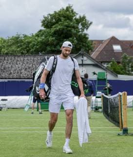 Surbiton Trophy Day Three Daniel Brands of Germany after his defeat to Feliciano Lopez of Spain on Day Three of the Surbiton Trophy at the Surbiton Racket & Fitness Club, Surbiton Content Not Available For UK Newspapers Copyright: xStevexO Sullivanx FIL-13324-0098