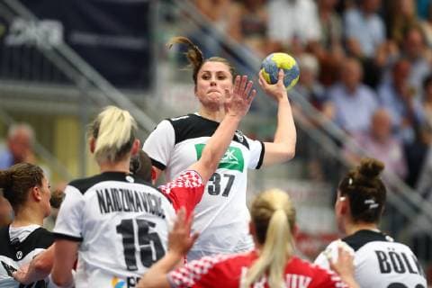 Goalscoring by Alicia Stolle Germany Germany vs. Croatia, Handball, WM Qualification, 05 06 2019 Germany vs. Croatia, Handball, WM Qualification, 05 06 2019 Hamm Copyright: xEIBNER RenexWeissx EP_RWS