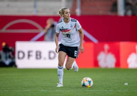30 May 2019 Regensburg, Continental Arena international womens football Germany Chile Germany Lena Goessling on the ball