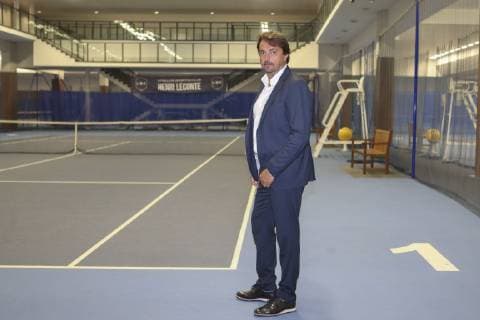 Henri Leconte TENNIS : Conference de presse Contamines Montjoie - Levallois Perret - 06 06 2019 MichaelBaucher Panoramic 