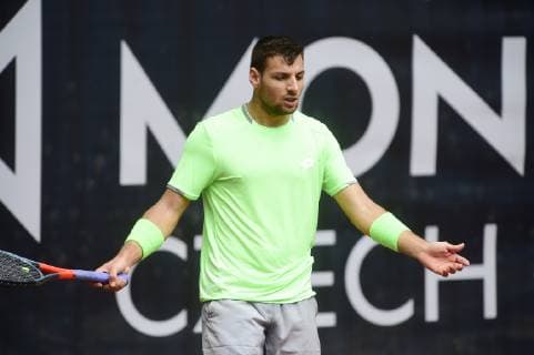 Bernabe Zapata Miralles (Spain) is seen during the Moneta Czech Open tennis tournament, part of the ATP, Tennis Herren Challenger Tour, on June 6, 2019, in Prostejov, Czech Republic. (CTKxPhoto LudekxPerina) CTKPhotoP201906060523001  LPE 003