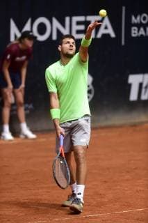 Bernabe Zapata Miralles (Spain) in action during the Moneta Czech Open tennis tournament, part of the ATP, Tennis Herren Challenger Tour, on June 6, 2019, in Prostejov, Czech Republic. (CTKxPhoto LudekxPerina) CTKPhotoP201906060525301  LPE 006