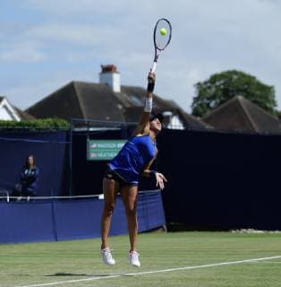 Surbiton Trophy Day Four Heather Watson of Great Britain on Centre Court on Day Four of the Surbiton Trophy at the Surbiton Racket & Fitness Club, Surbiton Content Not Available For UK Newspapers Copyright: xStevexO Sullivanx FIL-13329-0019