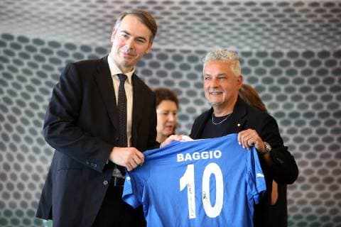 Italian football camp for children 06.06.2019., Opatija, Croatia - press conference, PK, Pressekonferenz on announcement of the Italian football camp for children in Croatia. Dinko Lucic, Roberto Baggio  NelxPavletic PIXSELL