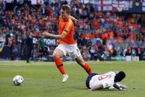 (l-r) Matthijs de Ligt of Holland, Marcus Rashford of England during the UEFA Nations League semi final match between The Netherlands and England at Estadio D. Afonso Henriques on June 06, 2019 in Guimaraes, Portugal UEFA Nations League 2018 2019 xVIxVIxImagesx xMauricexvanxSteenxIVx 14675071