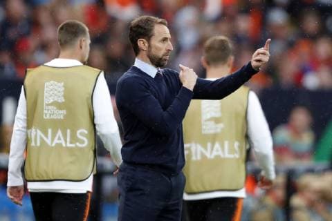 England coach Gareth Southgate during the UEFA Nations League semi final match between The Netherlands and England at Estadio D. Afonso Henriques on June 06, 2019 in Guimaraes, Portugal UEFA Nations League 2018 2019 xVIxVIxImagesx xMauricexvanxSteenxIVx 14675123