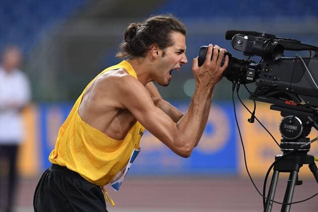 Sport Themen der Woche KW23 Rom , Leichtathletik, IAAF; Diamond League, Golden Gala Pietro Mennea, Diamond League Roma 2019, 06.06.2019, Stadio Olimpico Roma, Gianmarco Tamberi Italien Hochsprung Männer *** Rome , Athletics, IAAF Diamond League, Golden Gala Pietro Mennea, Diamond League Roma 2019, 06 06 2019, Stadio Olimpico Roma, Gianmarco Tamberi Italy High Jump Men