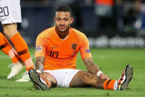 UEFA Nations League 2019 - Semi Final - The Netehrlands v England 06-06-2019: Voetbal: Nederland v Engeland: Guimaraes Semi final UEFA Nations League 2019 Memphis Depay of The Netherlands