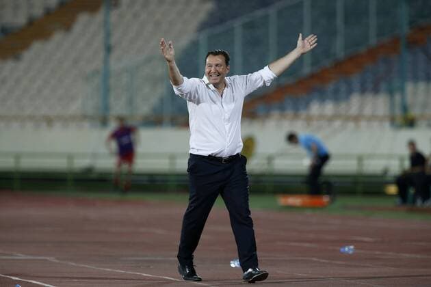 Marc Wilmots Head coach and manager of Iran looks on during the International Friendly, Länderspiel, Nationalmannschaft match between Iran and Syria at Azadi Stadium on Jun 06, 2019 in Tehran,Iran (Photo by Amirhossein Kheirkhah imago) 