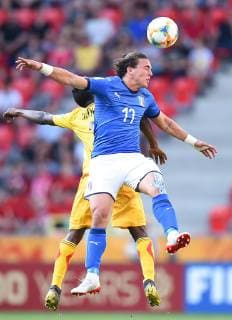 Fußball, U20 WM, Italien - Mali 2019.06.07 Tychy Pilka nozna Mistrzostwa Swiata U-20 Polska 2019 Wlochy - Mali N z Luca Pellegrini Foto Lukasz Sobala Press Focus 2019.06.07 Tychy Football 2019 FIFA U-20 World Cup Poland Italy and Mali Luca Pellegrini Credit: Lukasz Sobala Press Focus NEWSPIX.PL --- Newspix.pl  20190607PF_LS006