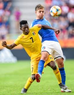 Fußball, U20 WM, Italien - Mali 2019.06.07 Tychy Pilka nozna Mistrzostwa Swiata U-20 Polska 2019 Wlochy - Mali N z Hadji Drame, Alessandro Tripaldelli Foto Lukasz Sobala Press Focus 2019.06.07 Tychy Football 2019 FIFA U-20 World Cup Poland Italy and Mali Hadji Drame, Alessandro Tripaldelli Credit: Lukasz Sobala Press Focus NEWSPIX.PL --- Newspix.pl  20190607PF_LS046