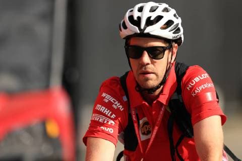 7th June 2019, Circuit Gilles Villeneuve, Montreal, Quebec, Canada; Formula 1 Grand Prix of Canada, practice day; Scuderia Ferrari, Sebastian Vettel cycles into the paddock  ActionPlus12141921 Octane