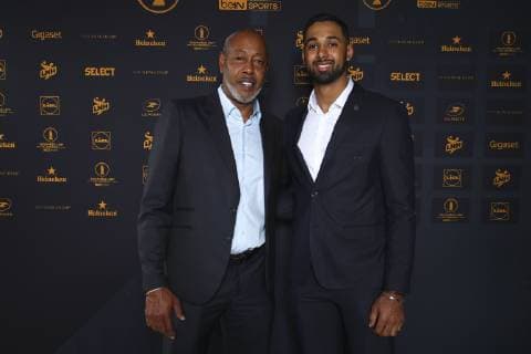 Jackson Richardson et son fils Melvyn Richardson HANDBALL : Ceremonie des trophees des champions LNH 2019 - Paris - 07 06 2019 GwendolineLeGoff Panoramic 