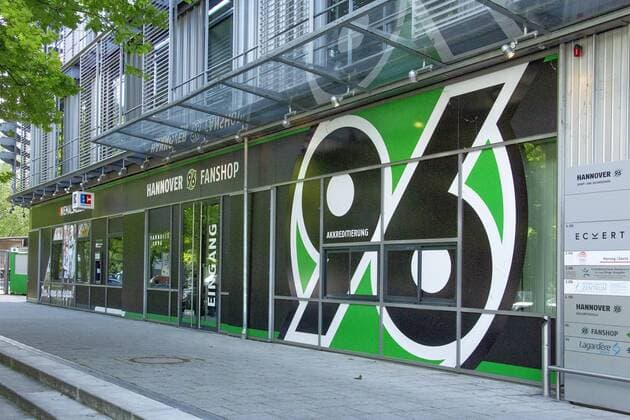 Fan Shop of Hannover 96 at the HDI Arena seen on 08 06 2ß19
