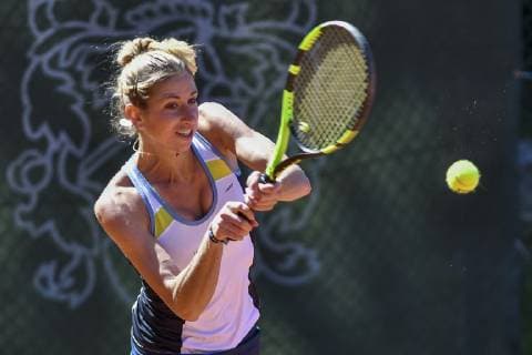 GER, Womens Tennis Bundesliga, 1 BL, TC Bredeney vs. TK Blau Weiß Aachen 09 06 2019, Tennisclub Bredeney e V 1929 in Essen, Essen, GER, Womens Tennis Bundesliga, 1 BL, TC Bredeney vs. TK Blau Weiß Aachen, pictured Magali Kempen, Belgium TK Blau Weiß Aachen nph Mauelshagen nph00321