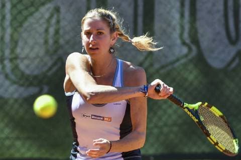 GER, Womens Tennis Bundesliga, 1 BL, TC Bredeney vs. TK Blau Weiß Aachen 09 06 2019, Tennisclub Bredeney e V 1929 in Essen, Essen, GER, Womens Tennis Bundesliga, 1 BL, TC Bredeney vs. TK Blau Weiß Aachen, pictured Magali Kempen, Belgium TK Blau Weiß Aachen nph Mauelshagen nph00321