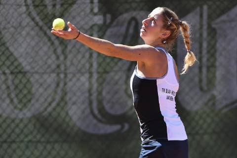 GER, Womens Tennis Bundesliga, 1 BL, TC Bredeney vs. TK Blau Weiß Aachen 09 06 2019, Tennisclub Bredeney e V 1929 in Essen, Essen, GER, Womens Tennis Bundesliga, 1 BL, TC Bredeney vs. TK Blau Weiß Aachen, pictured Magali Kempen, Belgium TK Blau Weiß Aachen nph Mauelshagen nph00321