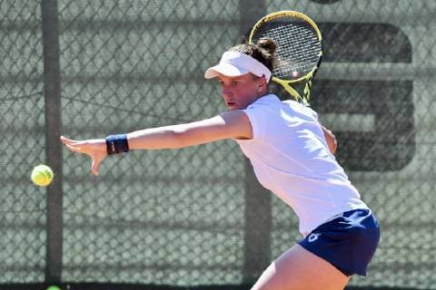 GER, Womens Tennis Bundesliga, 1 BL, TC Bredeney vs. TK Blau Weiß Aachen 09 06 2019, Tennisclub Bredeney e V 1929 in Essen, Essen, GER, Womens Tennis Bundesliga, 1 BL, TC Bredeney vs. TK Blau Weiß Aachen, in picture Dinah Pfizenmaier, Germany TC Bredeney nph Mauelshagen nph00321