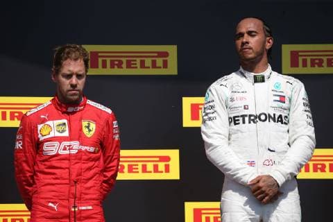 Photo4 LaPresse 09 06 2019 Montreal, Canada Grand Prix Formula One Canada 2019 In the pic: Lewis Hamilton (GBR) Mercedes AMG F1 W10 and Sebastian Vettel (GER) Scuderia Ferrari SF90  Copyright: xPhoto4 LaPressex