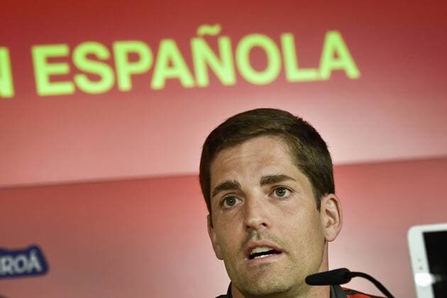 MADRID 20190609 Spains assistant coach Robert Moreno during a press conference after the Spanish national team training at the Santiago Bernabéu stadium before Mondays European Championship against Sweden Photo Janerik Henriksson TT code 10010 MADRID SPAIN x10010x,  Copyright: xJanerikxHenriksson TTx EM-KVAL SPANIEN TRÄNING