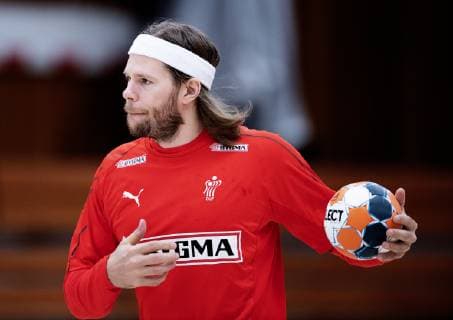 Mikkel Hansen during the handball team of the mens team in Bavnehoej Hallen prior to the European Championship qualification, Monday 10 June 2019, Copenhagen Denmark,  Copyright: fotograf@clausbech.dk ClausxBechx COP106 spdk20190610-180756-L
