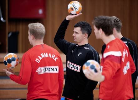 Rasmus Lauge during the handball team of the mens team in Bavnehoej Hall prior to the European Championship qualification, Monday 10 June 2019, Copenhagen Denmark,  Copyright: fotograf@clausbech.dk ClausxBechx COP106 spdk20190610-183624-L