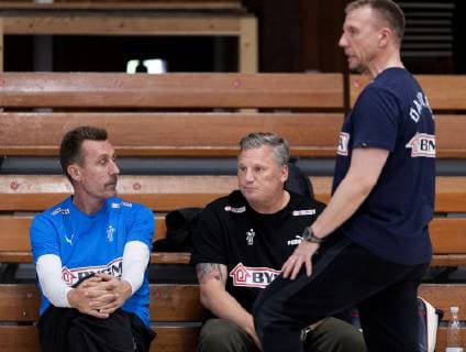 Traener Nikolaj Bredahl Jacobsen during the handball team of the mens team in Bavnehoej Hallen prior to the European Championship qualification, Monday 10 June 2019, Copenhagen Denmark,  Copyright: fotograf@clausbech.dk ClausxBechx COP106 spdk20190610-183637-L