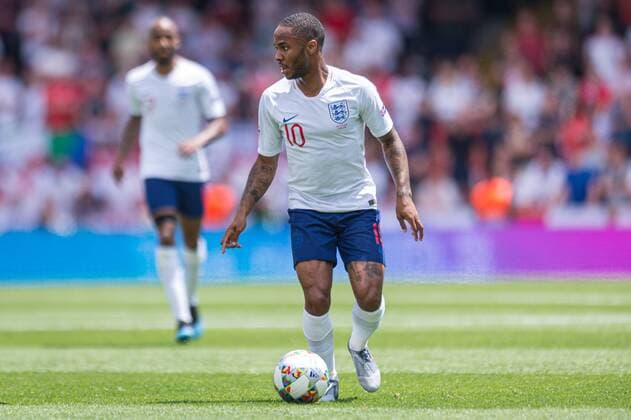 Guimaraes, Portugal, 09 06 2019, UEFA Nations League, 3 Place, Switzerland England, Raheem Sterling England controls the ball Defodi 09 531 002549 Defodi-531