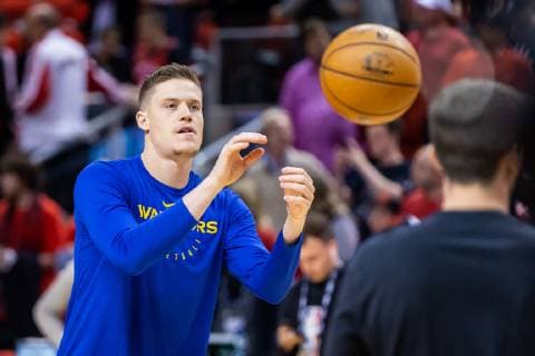 190610 Warriors Jonas Jerebko before game 5 of the 2019 NBA Finals between Toronto Raptors and Golden State Warriors on June 10, 2019 in Toronto Photo Kevin Sousa BILDBYR u0081N Cop 274,  Copyright: KEVINxSOUSA BB190610ZD007