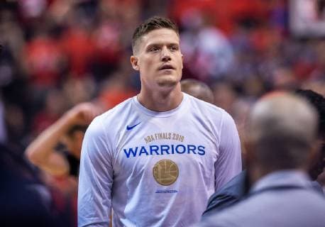 190610 Warriors Jonas Jerebko before game 5 of the 2019 NBA Finals between Toronto Raptors and Golden State Warriors on June 10, 2019 in Toronto Photo Kevin Sousa BILDBYR u0081N Cop 274,  Copyright: KEVINxSOUSA BB190610ZP009