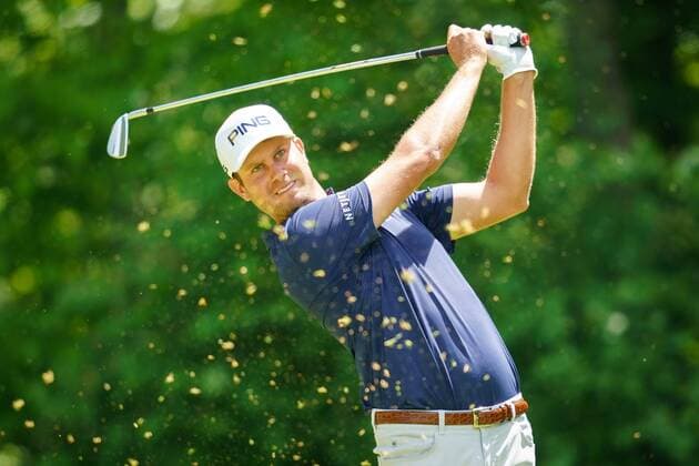 ANCASTER, ON - JUNE 09: Harris English tees off during the final round of the RBC Canadian Open at Hamilton Golf and Country Club on June 9, 2019 in Ancaster, ON, Canada. (Photo by Julian Avram Icon Sportswire) GOLF: JUN 09 PGA, Golf Herren - RBC Canadian Open Icon1906090100