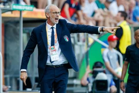 Gdynia, Poland, 11 06 2019, FIFA U 20 World Cup Poland 2019, semi-final, Ukraine Italy, coach Paolo Nicolato ITA gesticulated, gestic Defodi 01048 180939 Defodi-048