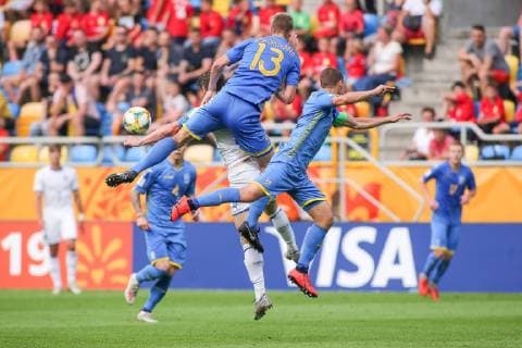 June 11, 2019 - Gdynia, pomorskie, Poland - Danylo Beskorovainyi of Ukraine seen in action during the FIFA U-20 World Cup match between Ukraine and Italy (semi-finals) in Gdynia. Ukraine Vs Italy in Gdynia, Poland - 11 Jun 2019 - ZUMAs197 20190611_zaa_s197_064 Copyright: xTomaszxZasinskix