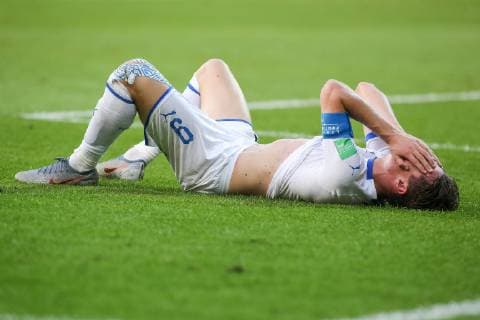 June 11, 2019 - Gdynia, pomorskie, Poland - Andrea Pinamonti of Italy seen looks unhappy after the FIFA U-20 World Cup match between Ukraine and Italy (semi-finals) in Gdynia. Ukraine Vs Italy in Gdynia, Poland - 11 Jun 2019 - ZUMAs197 20190611_zaa_s197_066 Copyright: xTomaszxZasinskix