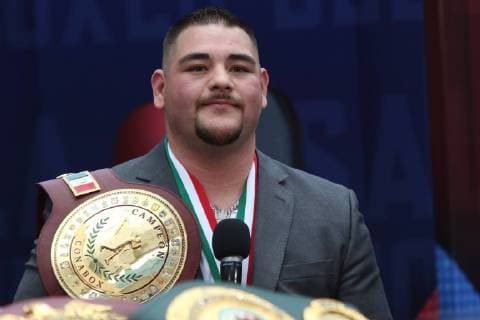 June 11, 2019 EUM20190611DEP07 JPG MEXICO CITY, Boxing Boxing Andy Ruiz 11 June 2019 Boxer Andy Ruiz, who recently became the first Mexican full weight champion, held a press conference in the capital, days away from obtaining the three AMB, OMB and FIB belts from U.S. Anthony Joshua Photo Agency EL UNIVERSAL Carlos Mejia AFBV Latin News June 11, 2019  - ZUMAu78_ 20190611_zaf_u78_009 Copyright: xCarlosxMejia ElxUniversalx