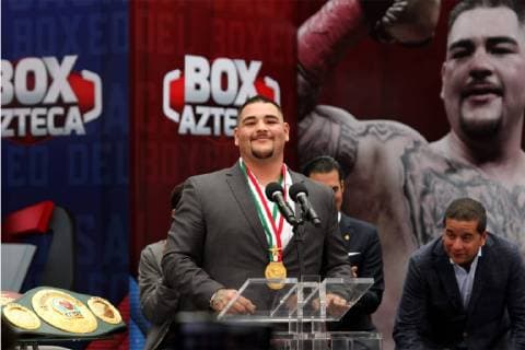 June 11, 2019 EUM20190611DEP09 JPG MEXICO CITY, Boxing Boxing Andy Ruiz 11 June 2019 Boxer Andy Ruiz, who recently became the first Mexican full weight champion, held a press conference in the capital, days away from obtaining the three AMB, OMB and FIB belts from U.S. Anthony Joshua Photo Agency EL UNIVERSAL Carlos Mejia AFBV Latin News June 11, 2019  - ZUMAu78_ 20190611_zaf_u78_013 Copyright: xElxUniversalx