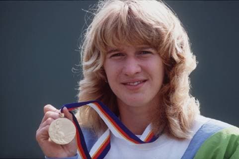 Steffi GRAF becomes on 14 June 2019 50 years old, Olympic Games 1988, Steffi GRAF,D,Tennis,Portrait,with gold medal,QF Â