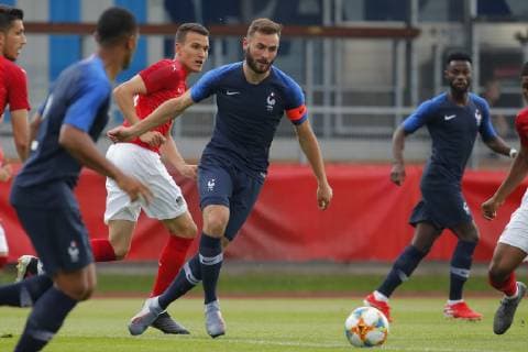 11 06 2019, Profertil Arena, Hartberg, AUT, Test match, U21, Austria vs. France, in picture Maxence Prevot FRA Maxence Prevot FRA during the International U21 Friendly Football Match between Austria and France at the Profertil Arena in Hartberg, Austria on 2019 06 11 Hartberg  EX_IES
