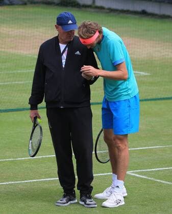 12 06 2019, ATP Tour World, MercedesCup 2019 Stuttgart, Tennis, in picture father Zverev with Alexander Zverev GER copyright Philippe Ruiz mobile 0177 29 39 408