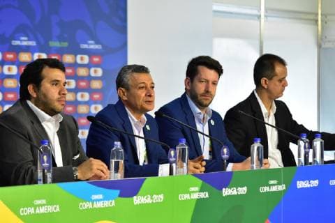 Media Briefing Copa América SÃO PAULO, SP - 12.06.2019: MEDIA BRIEFING COPA AMÉRICA - The local organizing committee and CONMEBOL held Media Briefing on Copa América at the Morumbi Stadium, venue of the 2019 Copa América in Sao Paulo, on Wednesday (12). (Photo: Roberto Casimiro Fotoarena) x1746063x  RobertoxCasimiro