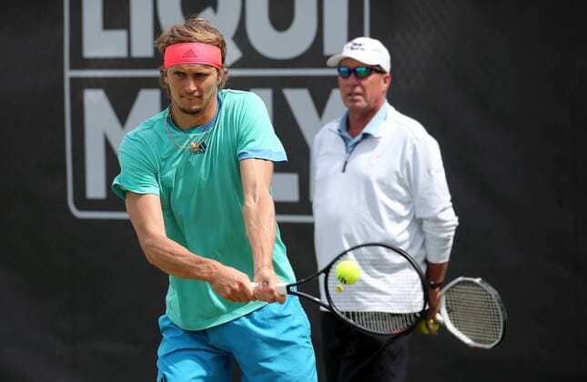 12 06 2019 Germany, Stuttgart, Tennis MercedesCup 2019, Coach Ivan Lendl, in front Alexander Zverev