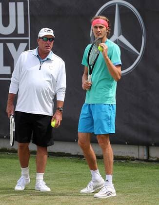 12 06 2019 Germany, Stuttgart, Tennis MercedesCup 2019, v l Coach Ivan Lendl, Alexander Zverev