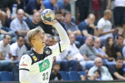 Tel Aviv Jaffa, Israel 12 06 2019, EHF EURO Qualification 2020, Round 5, Group 1, Israel Germany, Franz Semper GER controls the ball Defodi 09 535 000294 Defodi-535